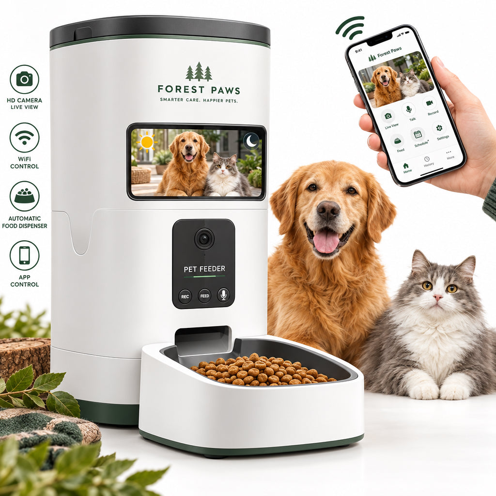 Automatic Pet Feeder with Camera & Wifi