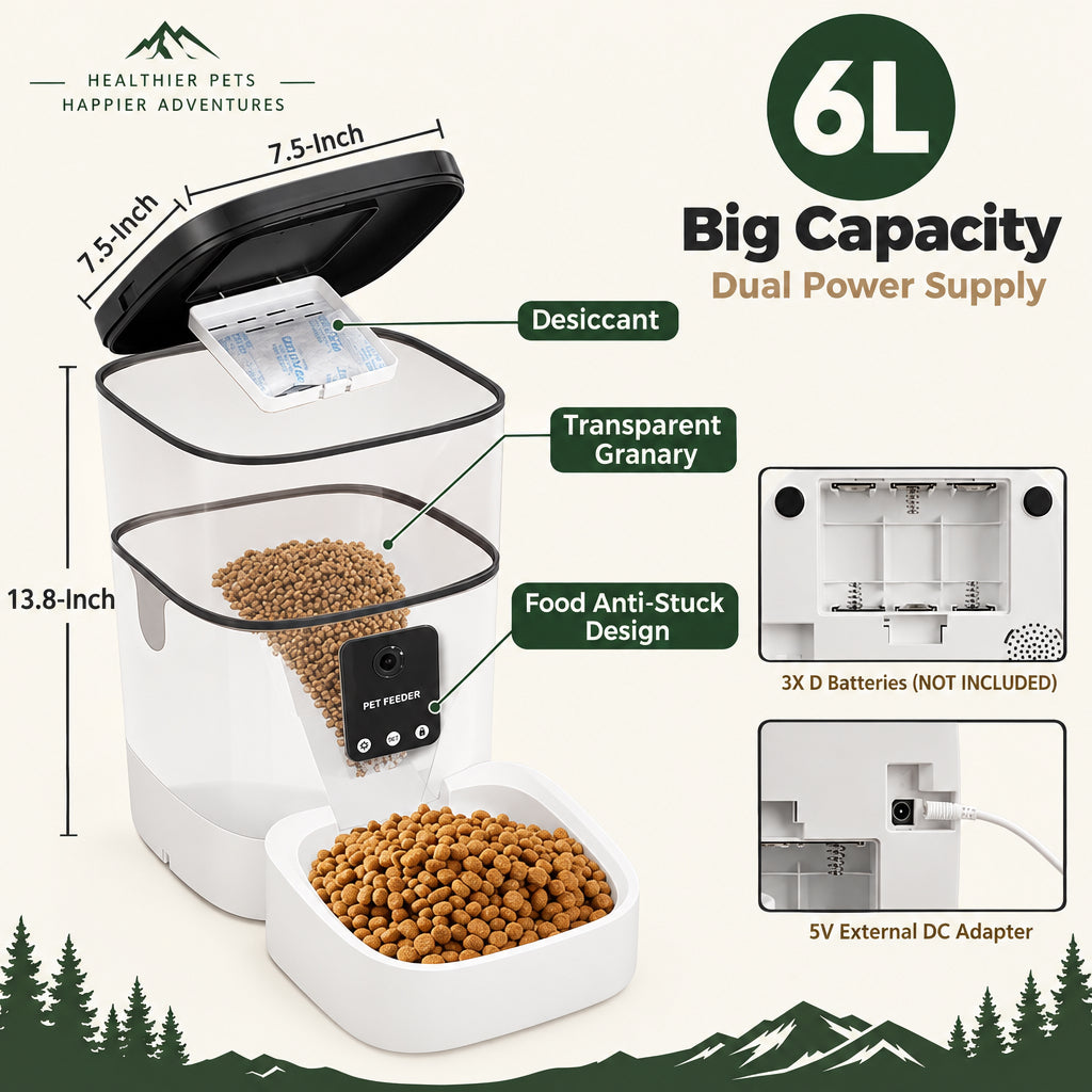 Automatic Pet Feeder with Camera & Wifi