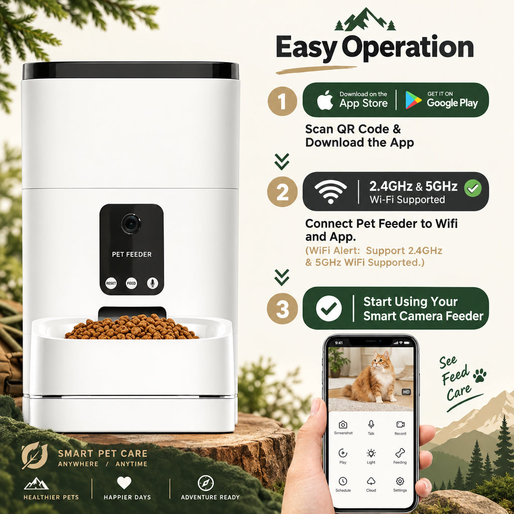 Automatic Pet Feeder with Camera & Wifi