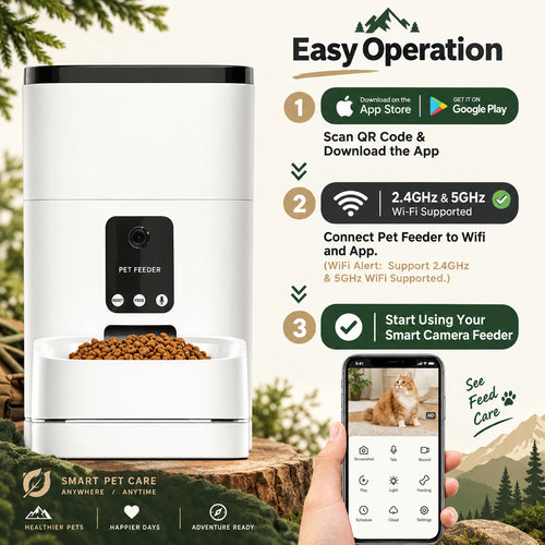 Automatic Pet Feeder with Camera & Wifi